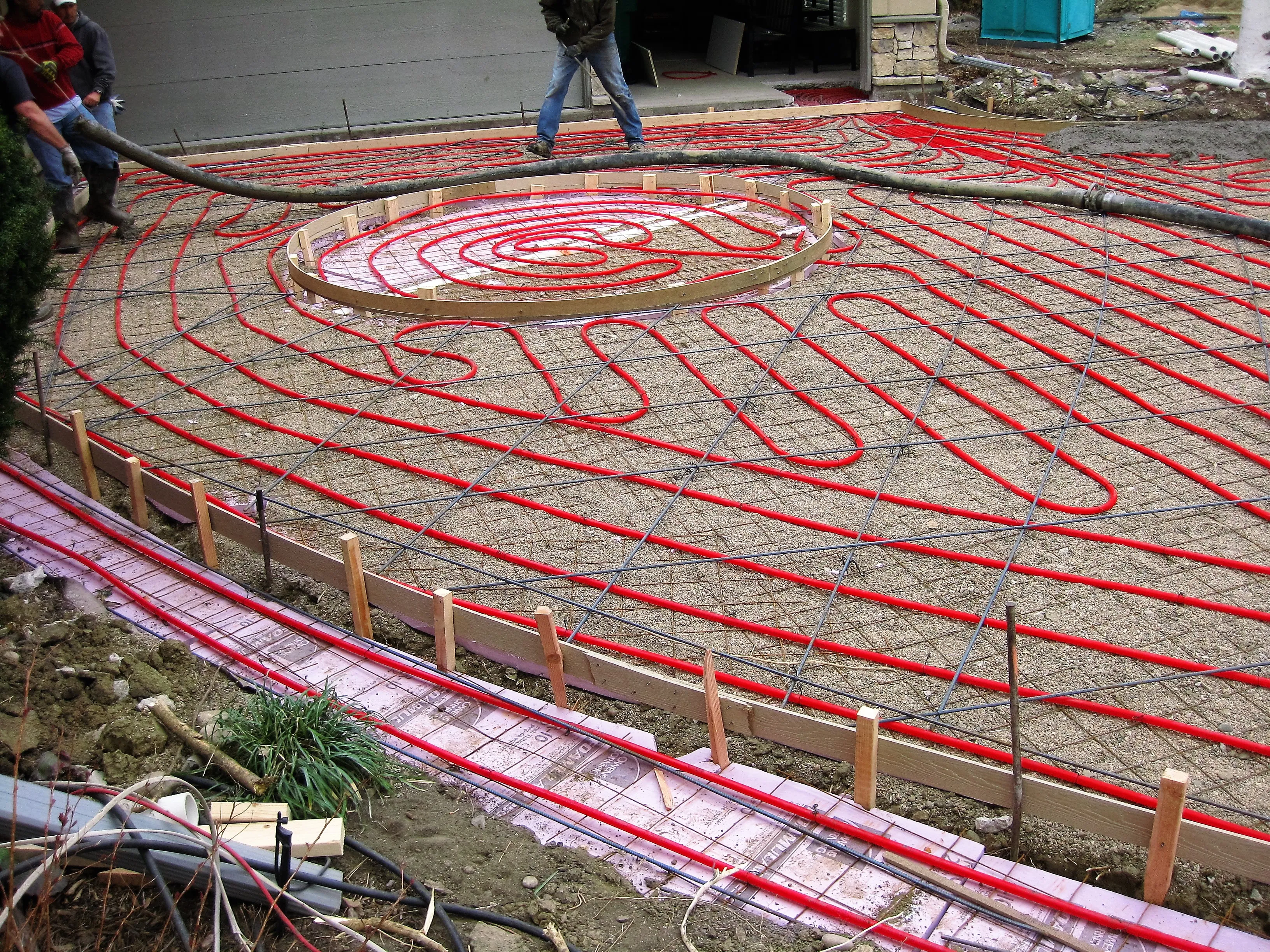 After Forge Mechanical's installation: Sophisticated and eco-friendly in-floor radiant heating in place, enhancing comfort and style in Fort Collins.